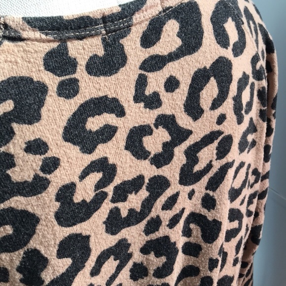 Buffalo David Bitton leopard print crew neck long sleeves sweatshirt top size S - Picture 6 of 11